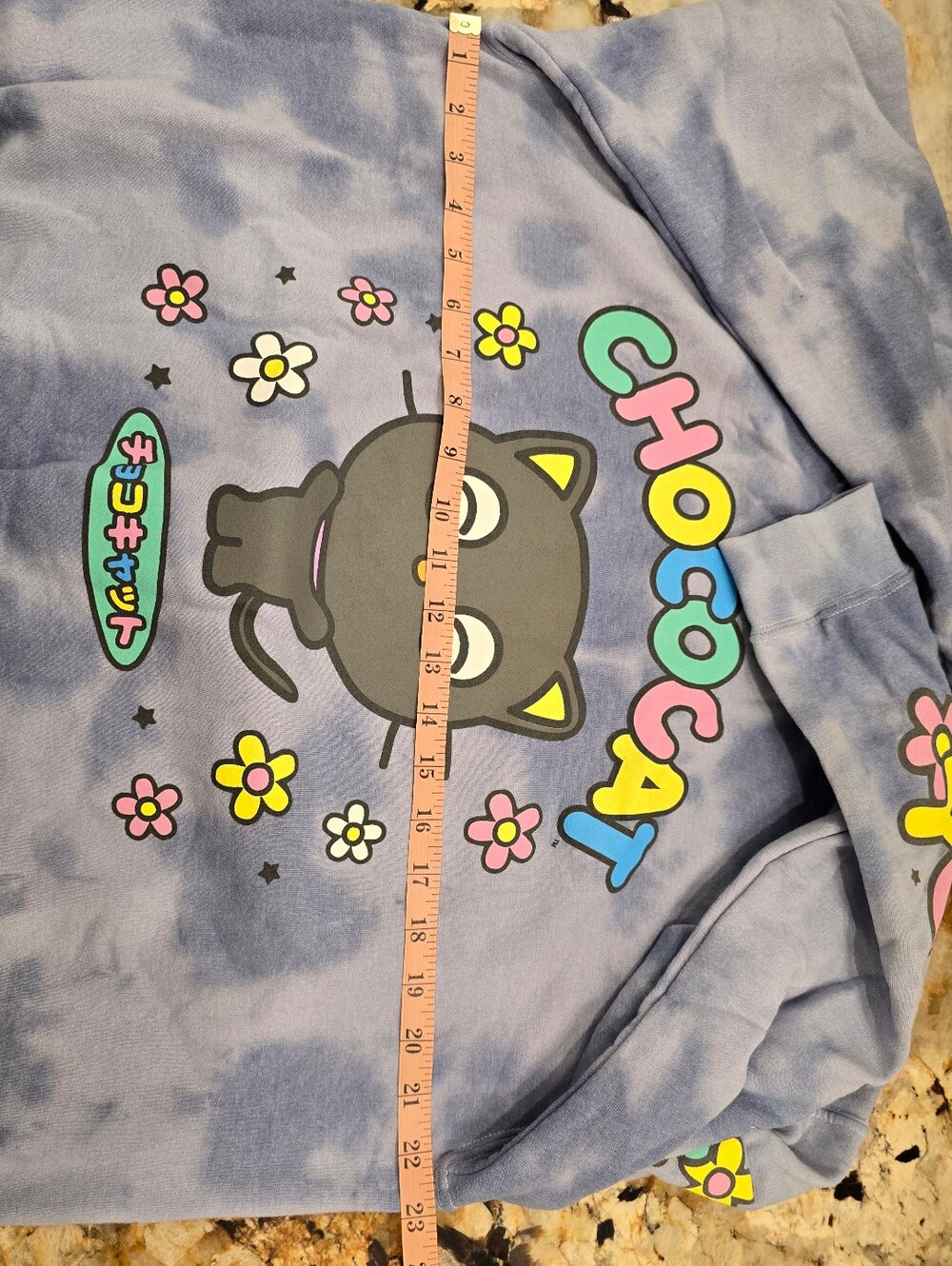 Sanrio Chococat Flowers Lavender Tie-Dye Sweatshirt L - Picture 4 of 5